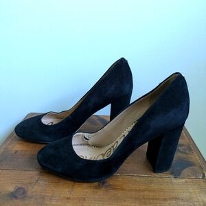 Size 7 Black Suede Pump- Sam Edelman